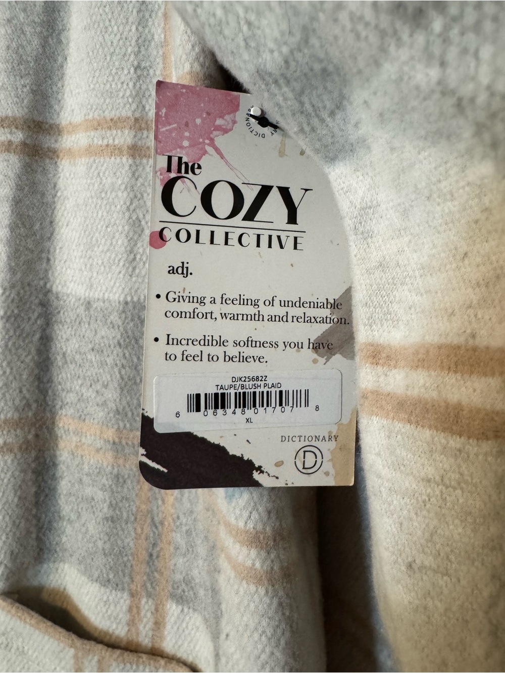 Dictionary Cozy Collective Plaid Open Front Cardigan Duster XL NWT - Picture 3 of 7